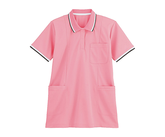 7-6602-02 半袖ロングポロシャツ レディース ピンク M WH90338
