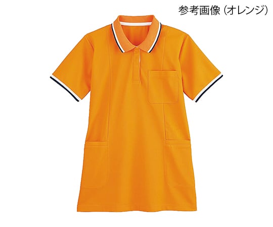 7-6604-01 半袖ロングポロシャツ レディース コーラルオレンジ S WH90338