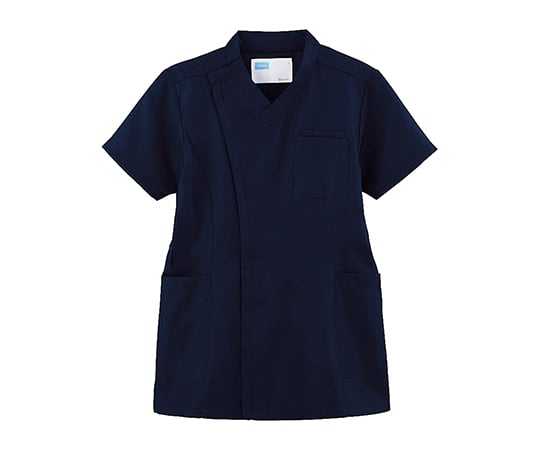 レディーススクラブ　ホワイセル　ネービー　3L