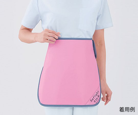 【医療機器クラス1】マエダ/HAGOROMO7-6675-01　放射線防護用生殖腺防護具（ワイドマジックベルト式スカート）　ピンク　S SLSM-25