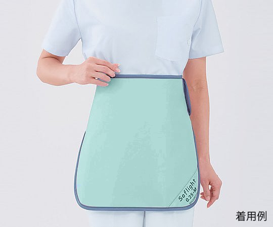 【医療機器クラス1】マエダ/HAGOROMO7-6676-01　放射線防護用生殖腺防護具（ワイドマジックベルト式スカート）　グリーン　S SLSM-25
