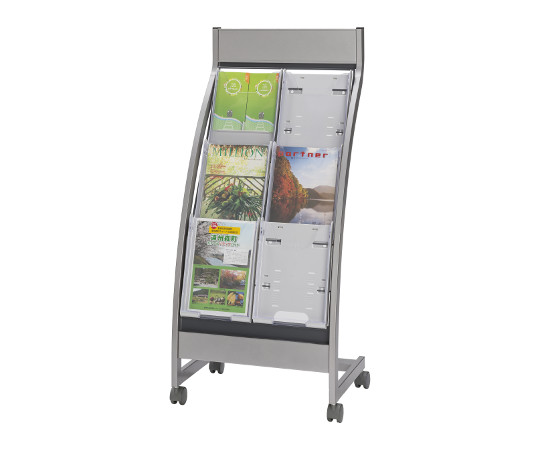 パンフレットスタンド　2列3段（全画表示タイプ）　ホワイト