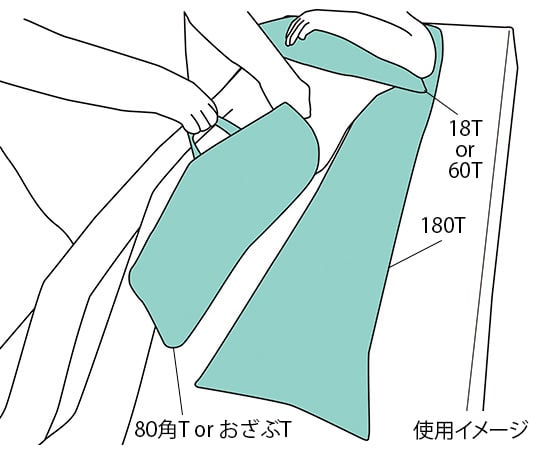 7-6854-06 ポジクッションT 耐熱タイプ 80角T