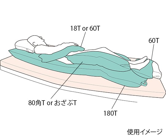 7-6854-06 ポジクッションT 耐熱タイプ 80角T