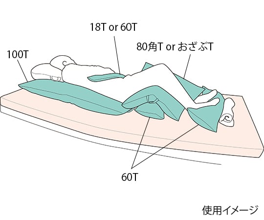 7-6854-06 ポジクッションT 耐熱タイプ 80角T