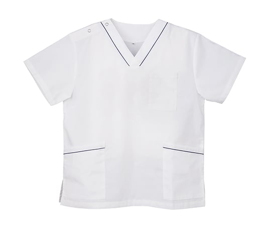 スクラブ（男女兼用）　マリンホワイト　L