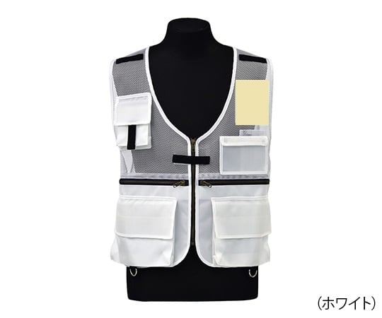 医療従事者ベスト（スタンダード）　ホワイト　フリー