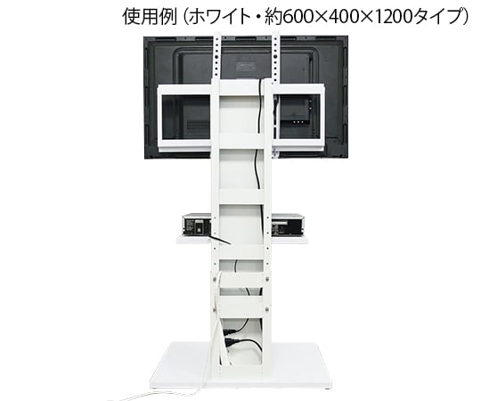 【組立必要】クロシオ7-7146-02　壁掛け風テレビ台　約600×400×1200　ホワイト 94835