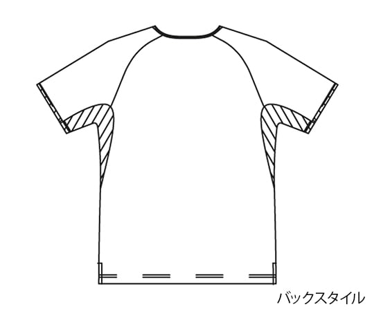 7-7253-01 男女兼用・動体裁断シリーズ スクラブ グレー×カーキー SS 983-12 SS