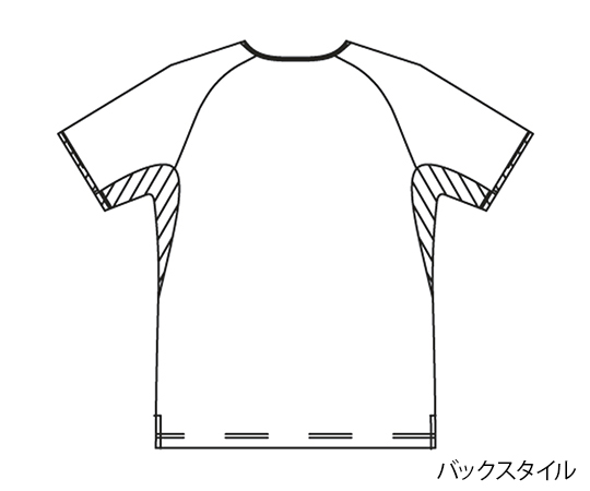 7-7256-04 男女兼用・動体裁断シリーズ スクラブ ブルー×ネイビー L 983-41 L