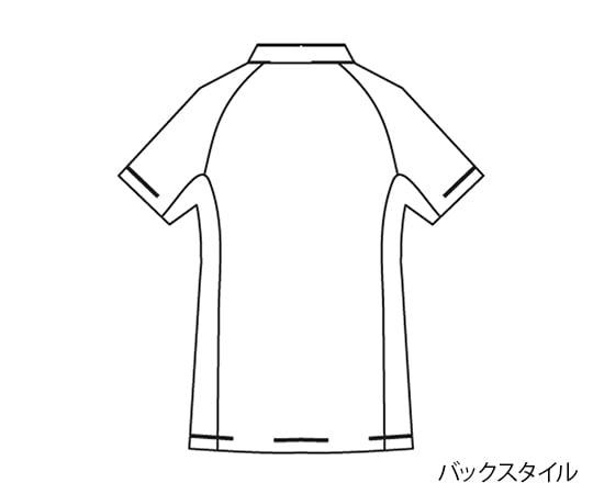 7-7258-02 メンズジャケット（半袖・動体裁断シリーズ） ホワイト M 982-40 M
