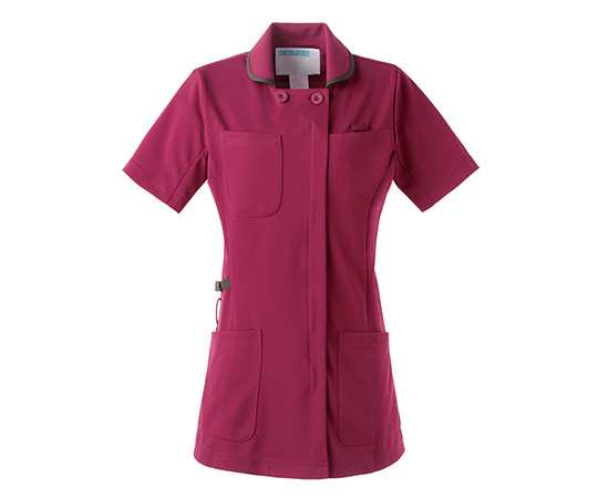 動体裁断シリーズ　レディスジャケット（半袖）　プラム×グレー　4L