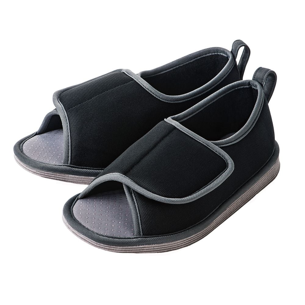 転倒予防シューズ つま先なし ブラック S