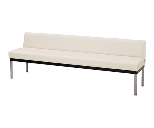 スリムロビーベンチ（夜光タイプ・背付き）　ピーチ