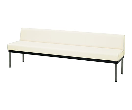 スリムロビーベンチ（夜光タイプ・背付き）　ミルク