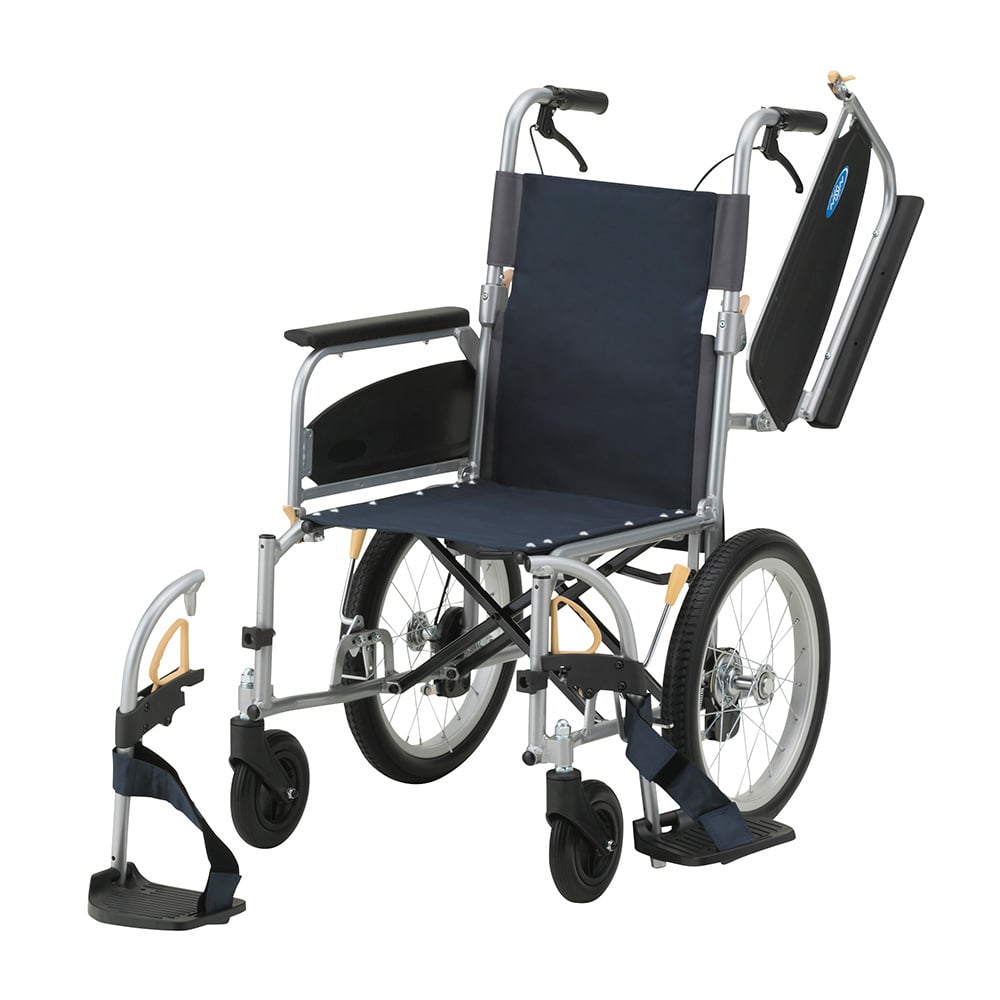 7-7891-01 車椅子 バンド式介助ブレーキ・タックルブレーキ付き 530×1000×900mm NEO-2aW