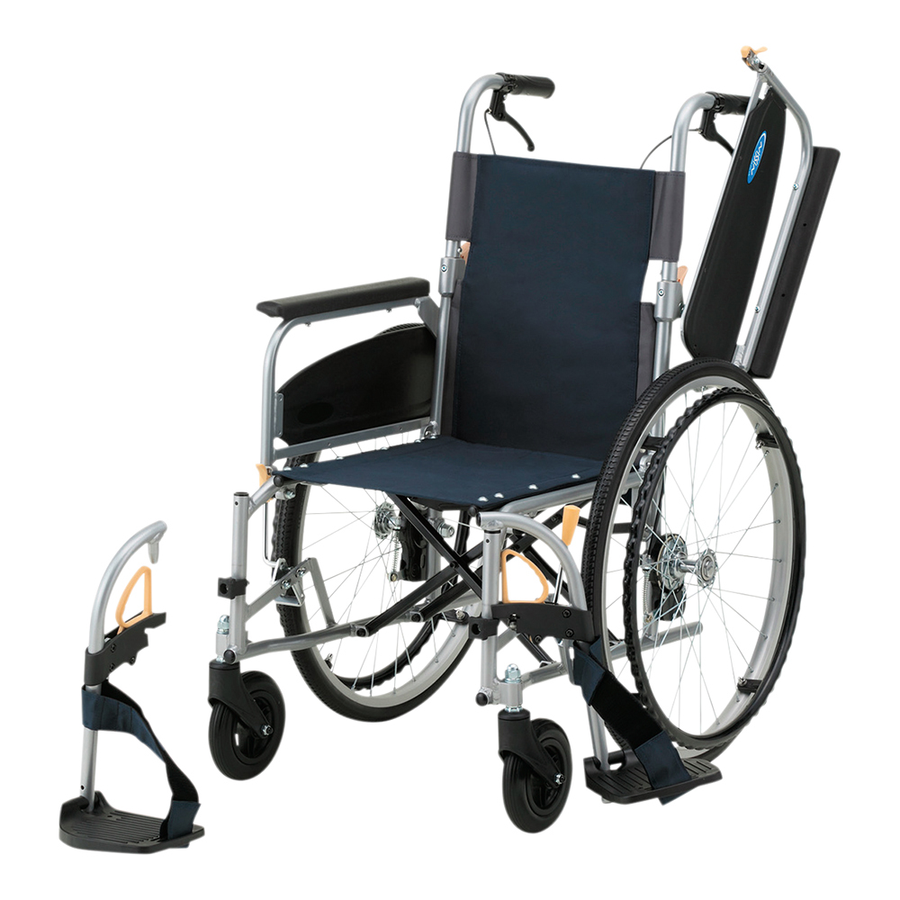 7-7892-01 車椅子 バンド式介助ブレーキ・タックルブレーキ付き 580×1000×900mm NEO-1aW