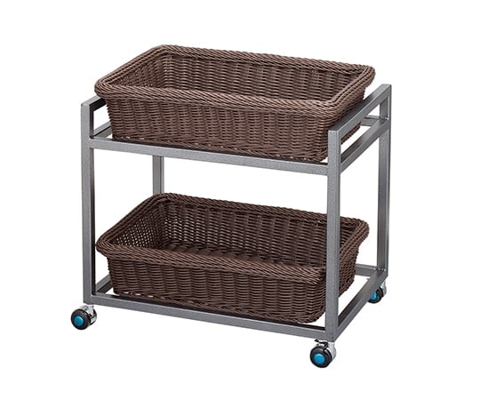 ランドリーワゴン　2段（バスケット付き）