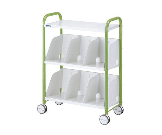 【組立必要】ナビス(アズワン)7-7922-03 カルテワゴン グリーン TW-40W