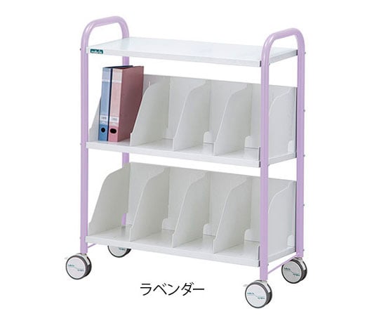 【組立必要】ナビス(アズワン)7-7922-05 カルテワゴン ラベンダー TW-60W