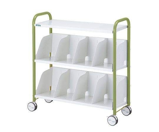 【組立必要】ナビス(アズワン)7-7922-06 カルテワゴン グリーン TW-60W