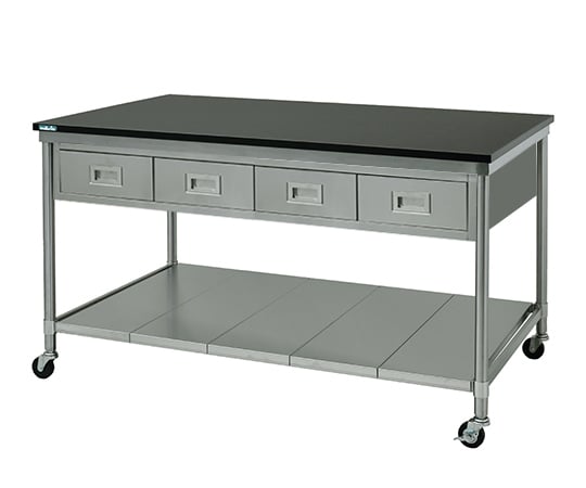 メラミン天板作業台　両面式　1800×900×850