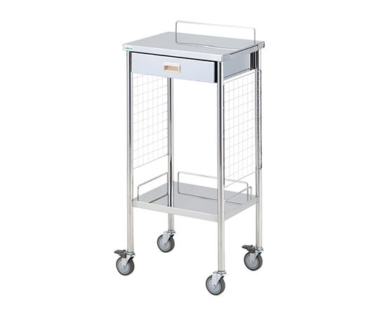 ナビス(アズワン)7-8082-01 パソコンカート（サイドネット付き） PCK-1W