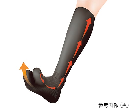 タビ型リンパ快足（外反母趾対応むくみ対策くつ下）　ベージュ　24～25cm