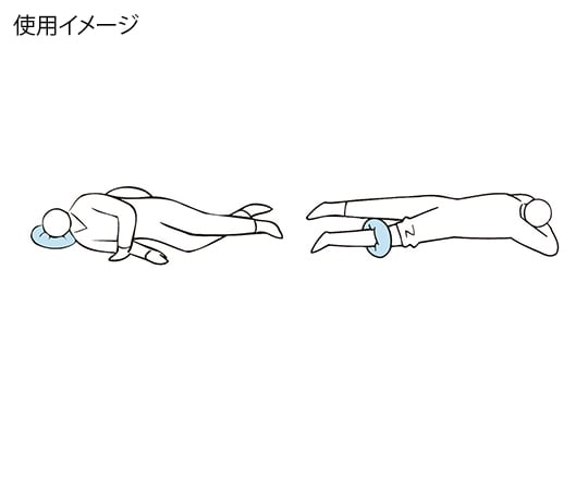 7-8229-03 通気ビーズパッド（ベルト付き） L 1612L