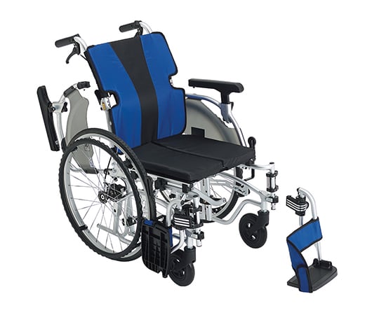 【非課税】ミキ（車いす）7-8236-02　軽量簡単モジュール車椅子　自走式　ブルー MEF-22