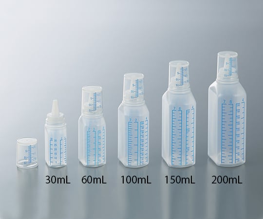 【滅菌】シンリョウ7-8265-02 SKカップ付ボトル（青目盛付き・電子線滅菌済） 60mL 317020