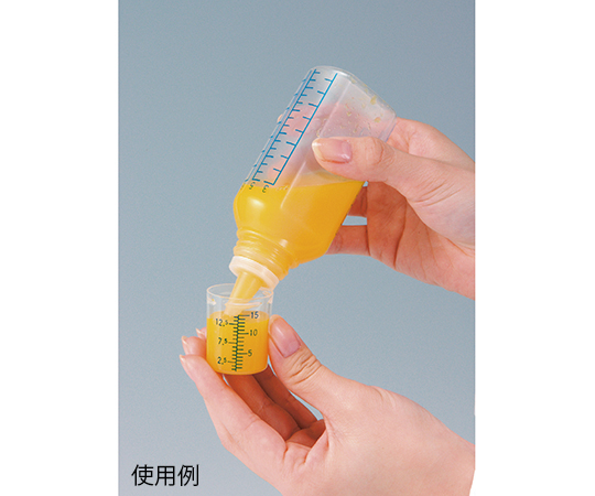 7-8265-05 SKカップ付ボトル（青目盛付き・電子線滅菌済） 200mL 1箱