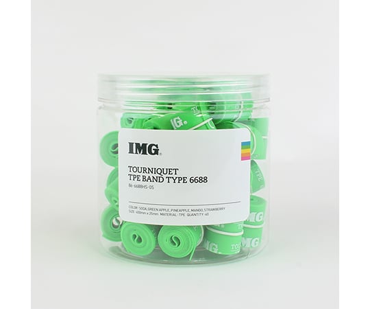 IMG 駆血帯 TPEバンドタイプ6688 グリーンアップル 40本入 86-6688HS-055