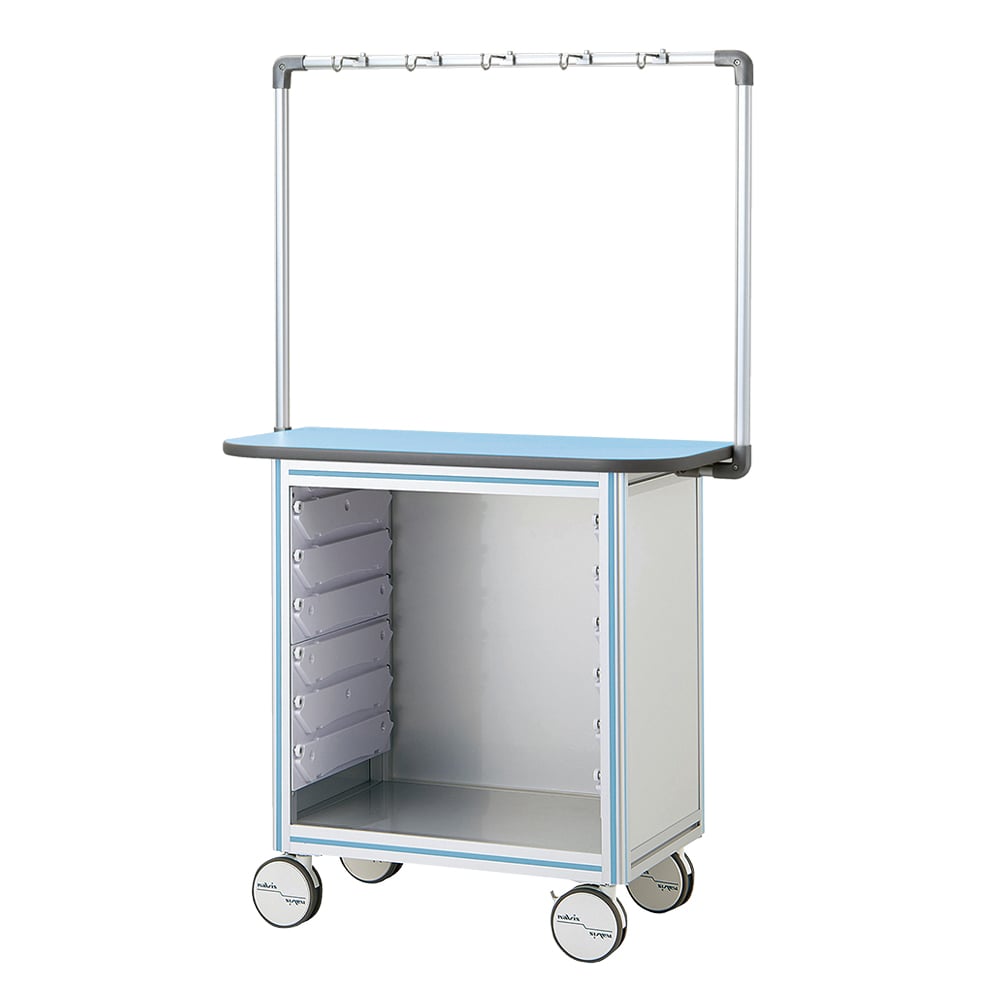 点滴作業台（片面型・シングルフレーム）　ブルー