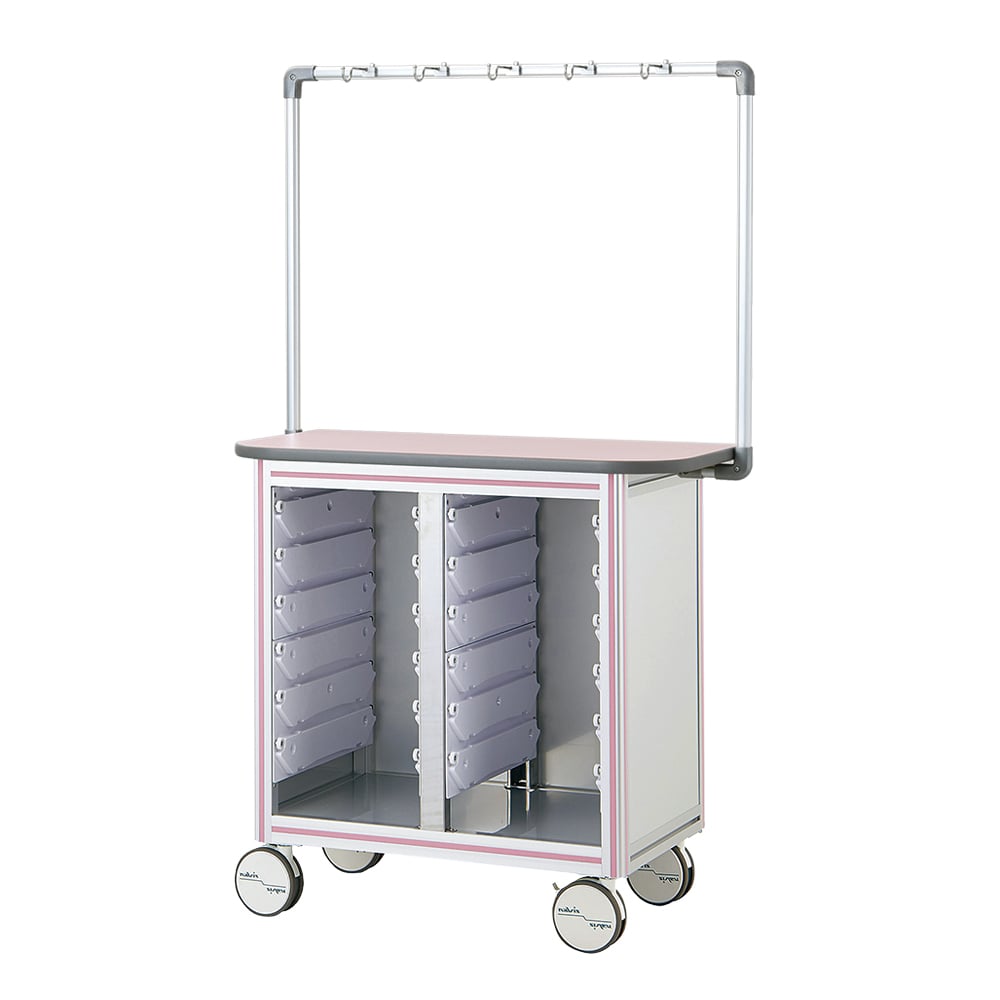 点滴作業台（片面型・シングルフレーム）　ピンク