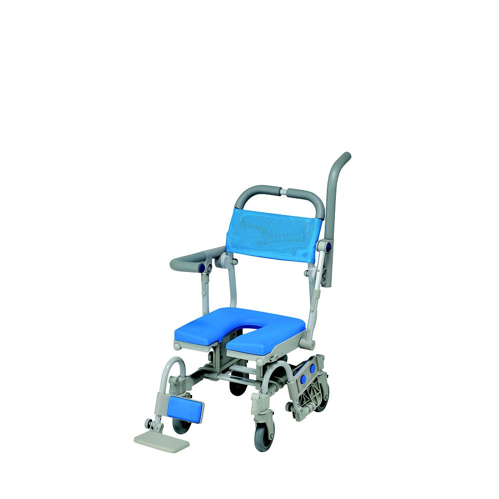 お風呂用車椅子 シャワーキャリー ウチエ シャワーラク 4輪自在 U型シート