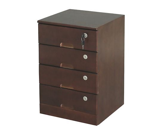 リビングチェスト　4段　ブラウン