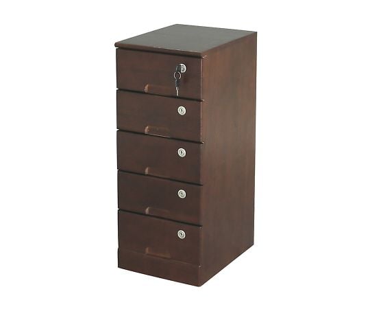 リビングチェスト　5段　ブラウン