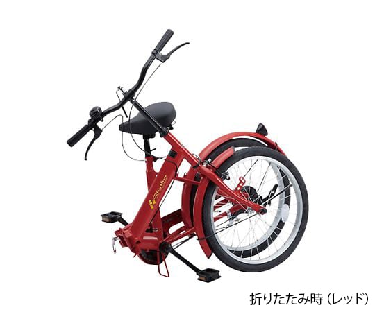 【簡易組立必要】美和商事7-8722-05　折りたたみ自転車（リズム20）　レッド RH200BKND-RED