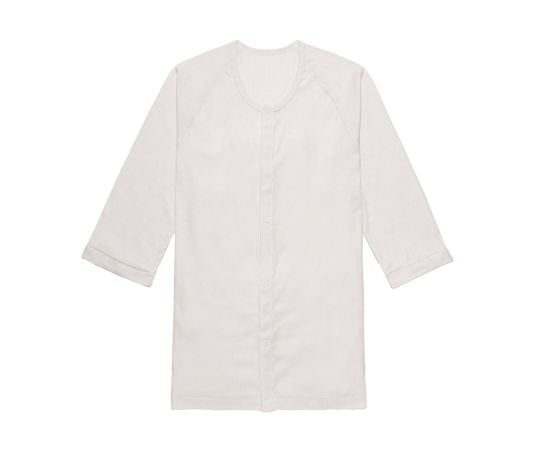らくらく前開きワンタッチ肌着　紳士用（七分袖）　ホワイト　M