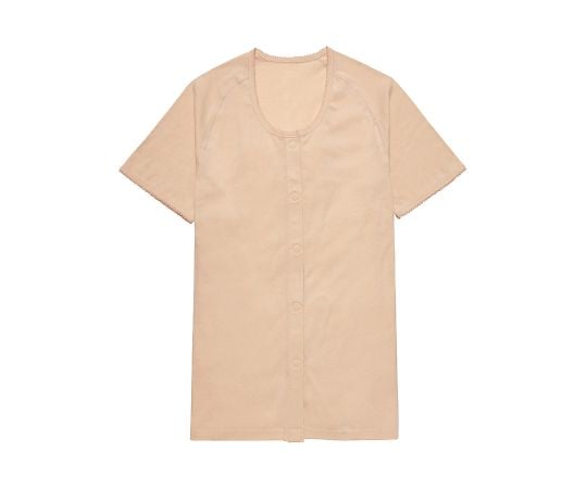 らくらく前開きワンタッチ肌着　婦人用（半袖）　ベージュ　LL