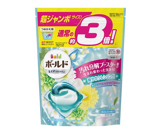 取扱を終了した商品です ボールドジェルボール3d 爽やかプレミアムクリーンの香り つめかえ用 超ジャンボ 46個 7 9033 12 Axel アズワン