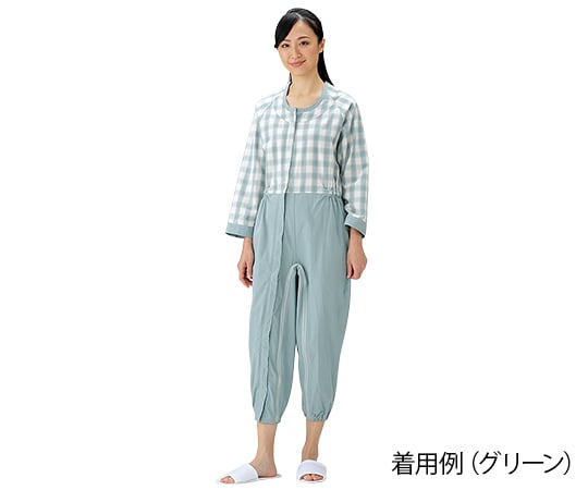 制菌前開き介護用ねまき　ブルー　M