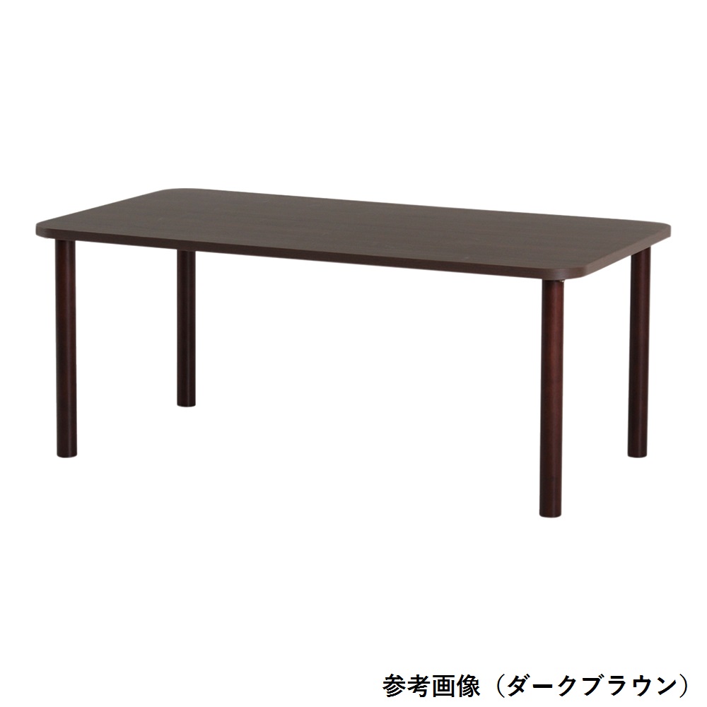 7-9108-01 メラミンテーブル（抗ウイルスメラミン天板テーブル）長方形4人掛けワイド ライトブラウン TM4-K16590 LB