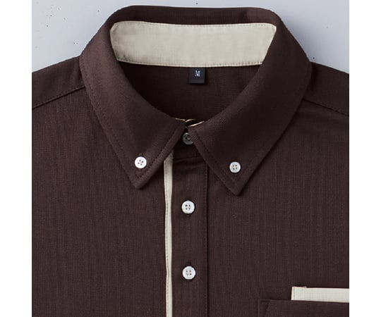 WHISEL（自重堂）7-9142-08　半袖BDポロシャツ（男女兼用）　ブラウン　5L WH90918-039-5L