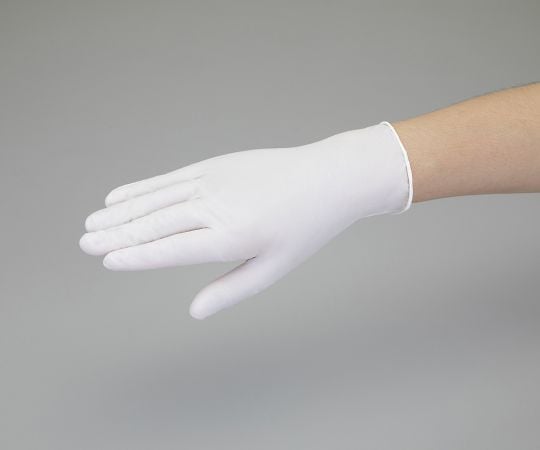【食品衛生法適合】エステー7-9232-01　ニトリル使いきり手袋　粉つき　モデルローブ　ホワイト　SS No.981 SS