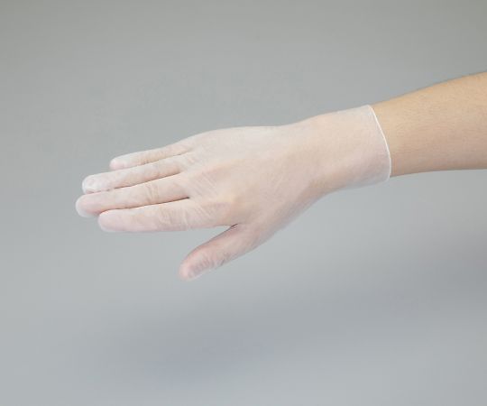 【食品衛生法適合】エステー7-9234-01　［受注停止］ビニール使いきり手袋　粉つき　モデルローブ　半透明　S No.930
