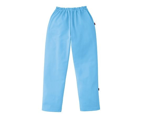 7-9689-01 ニット検診衣パンツ（男女兼用） ブルー S 302-41 S