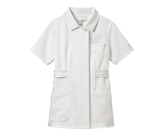 ラインカラートップス　ジェラートピケ＆クラシコ　ホワイト×ミント　S