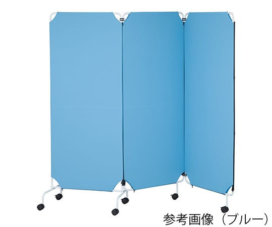 7-9777-01　連結パーテーション　基本体P　3連　2100×400×1800mm　ピンク